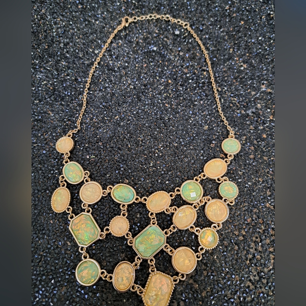 Chic Gold and Green Necklace